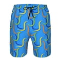 thumbnail image 4 of Kdxio Colorful Snake Pattern Mens Casual Shorts - Drawstring Summer Beach Sports Shorts for Men, 4 of 9