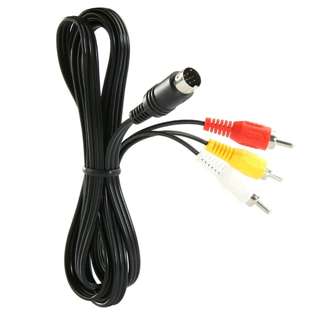 HEVIRGO 9 Pins AV Cable Composite Stereo Video Audio Cord Lead for SEGA Genesis/MD 2 3