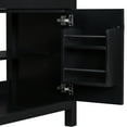 thumbnail image 6 of 60" Black Bathroom Furniture, Double Sinks, Adjustable Shelf, Gracefully Closing Doors, Flip Drawer - Exquisite Sanctuary Sink Vanity, Ceramic Seamlessly Sophisticated, 6 of 7