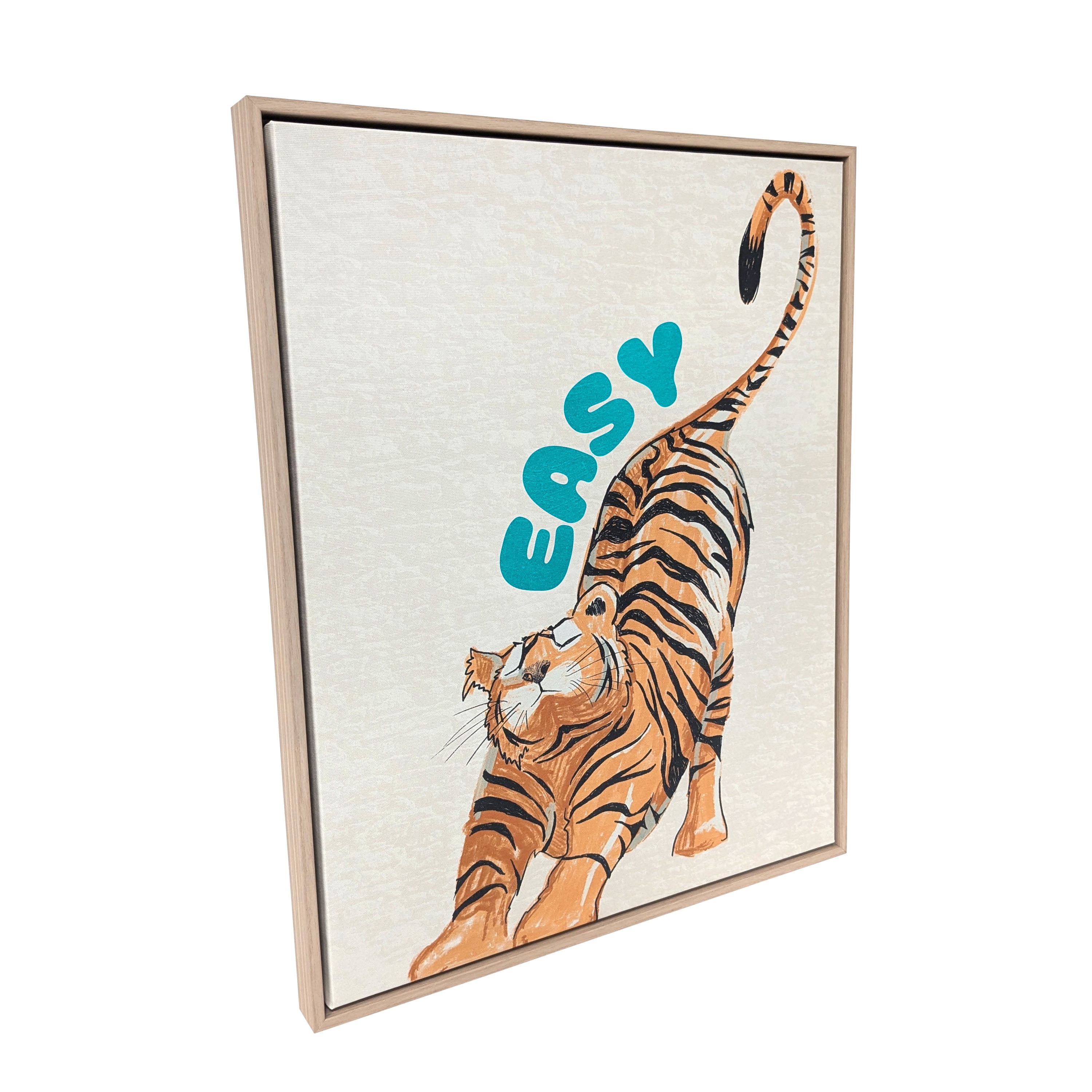 House of Happy 16x20 "Easy Tiger" Kids Printed Wall Art on Canvas