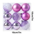 thumbnail image 3 of Aooww 9 Pcs Christmas Balls Ornaments for Ceiling, Large Big Shatterproof Christmas Hanging Decorations Balls for Tree Xmas Holiday Party Indoor, Purple, 3 of 6