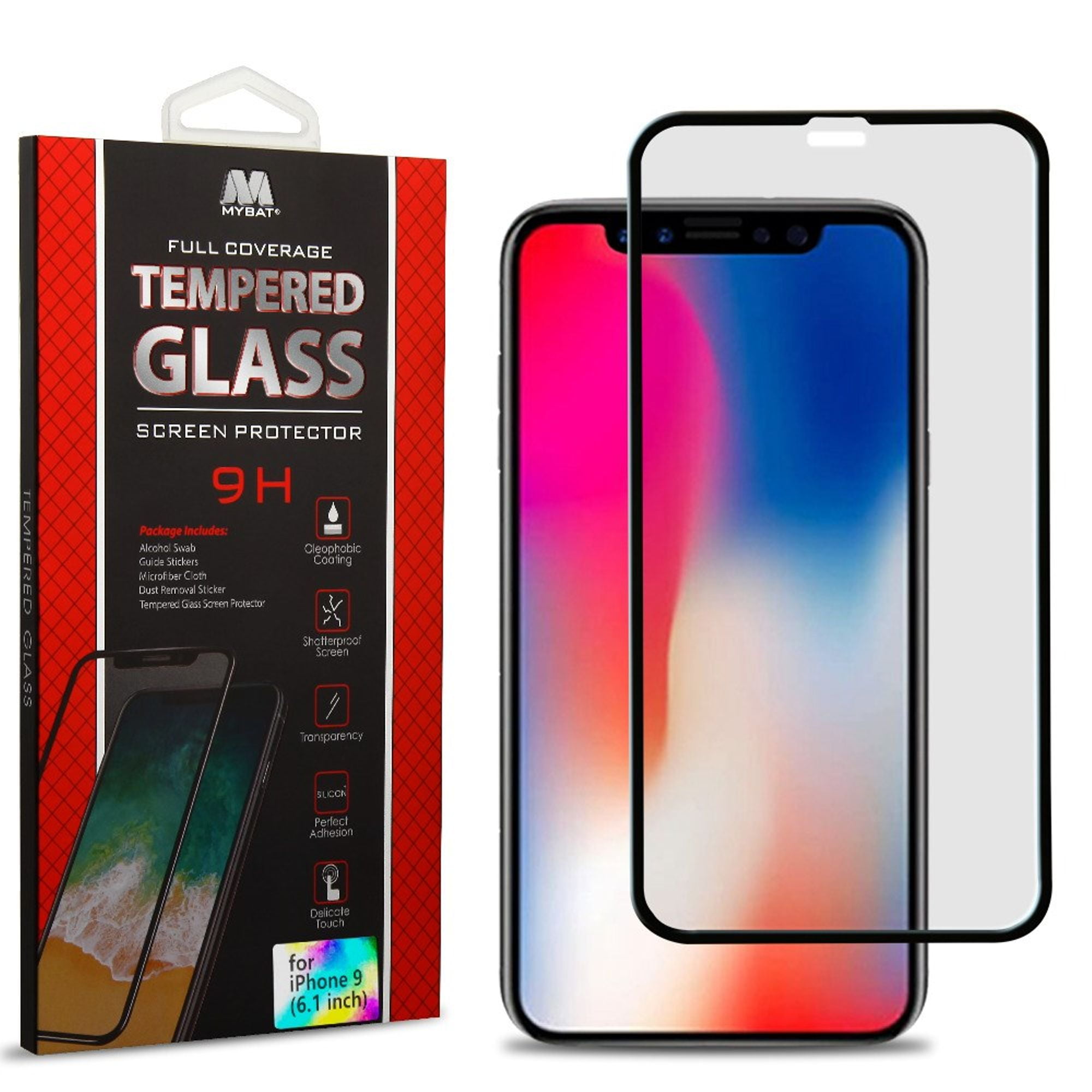 Insten iPhone XR (6.1") Full Coverage Tempered Glass Screen Protector