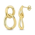thumbnail image 1 of 10K Yellow Gold Oval Double Link Earrings, 1 of 3