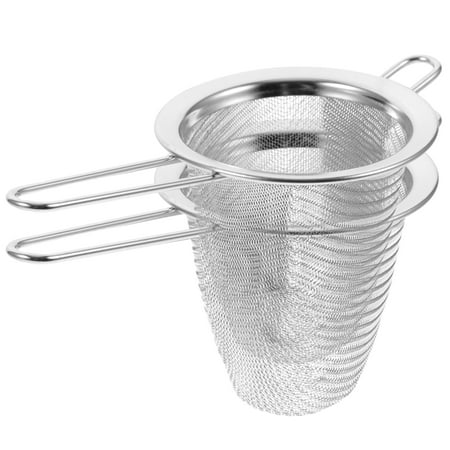 

2pcs Stainless Steel Filter Infuser Handle Design Tea Leaf Colander Chinese Tea Accessory