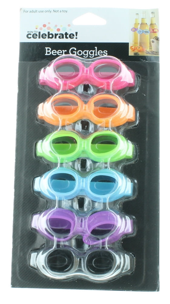 6ct Beer Goggles Beer Bottle bands Markers Drink Marker Funny Birthday Novelty