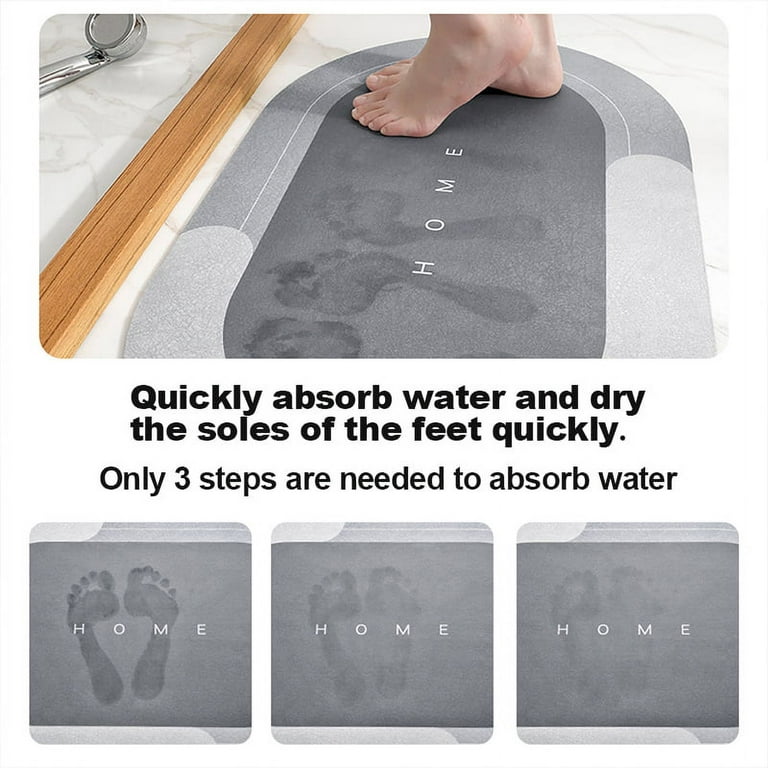 INS Super Absorbent Bath Mat Quick Drying Bathroom Rug Non-slip Entrance  Doormat Nappa Skin Floor Mats Toilet Carpet Home Decor