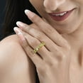 thumbnail image 4 of Peridot Ring, 14k Gold Marquise Shape Natural Peridot Beveled Ring, Women's Marquise Ring, Stylish Statement August Birthstone Ring for Her, 4 of 5