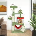 thumbnail image 4 of Gymax 52'' Tall Christmas Cat Tree w/ Sisal Scratching Posts Gift Box Shaped Condo, 4 of 10