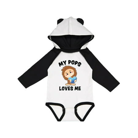 

Inktastic Cute Bigfoot My Pops Loves Me Gift Baby Boy Long Sleeve Bodysuit