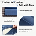 thumbnail image 2 of Joyofarm 24" x 22" x 6" Outdoor Chair Cushions for Patio Furniture, Deep Seat and High Back for Patio Rocking Dining Chair and Couch, Blue (Set of 5), 2 of 8