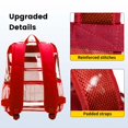 thumbnail image 4 of Mochila Vorspack de PVC transparente, resistente, roja, 4 of 6