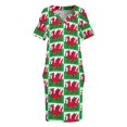 thumbnail image 4 of Bandera galés - Vestido con tirante y dragón rojo de Gales vestido de hada vestidos de playa para mujer estilo de vestidos, 4 of 7