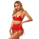 thumbnail image 3 of Conjunto de lencería Sexy de charol para mujer, sujetador con copa abierta en el pecho, sujetador con aros y muesca en V, Tops con Clips de Metal, ligas, ropa para discoteca, 3 of 4