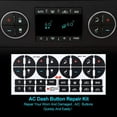 thumbnail image 5 of 2 Sets AC Control Radio Dash Button Repair Kit Sticker for Chevy GMC Decals US,Black, 5 of 11