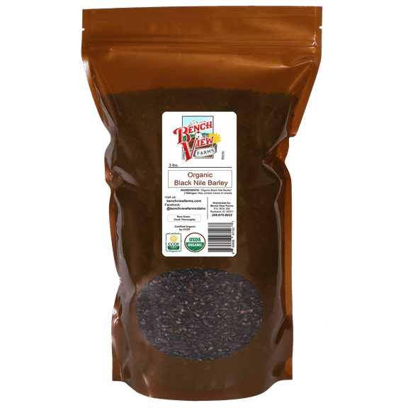 Organic Black Nile Barley - 3lbs (Pack of 1)