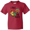 thumbnail image 3 of Inktastic Farmer I Rule the Roost Rooster Youth T-Shirt, 3 of 5