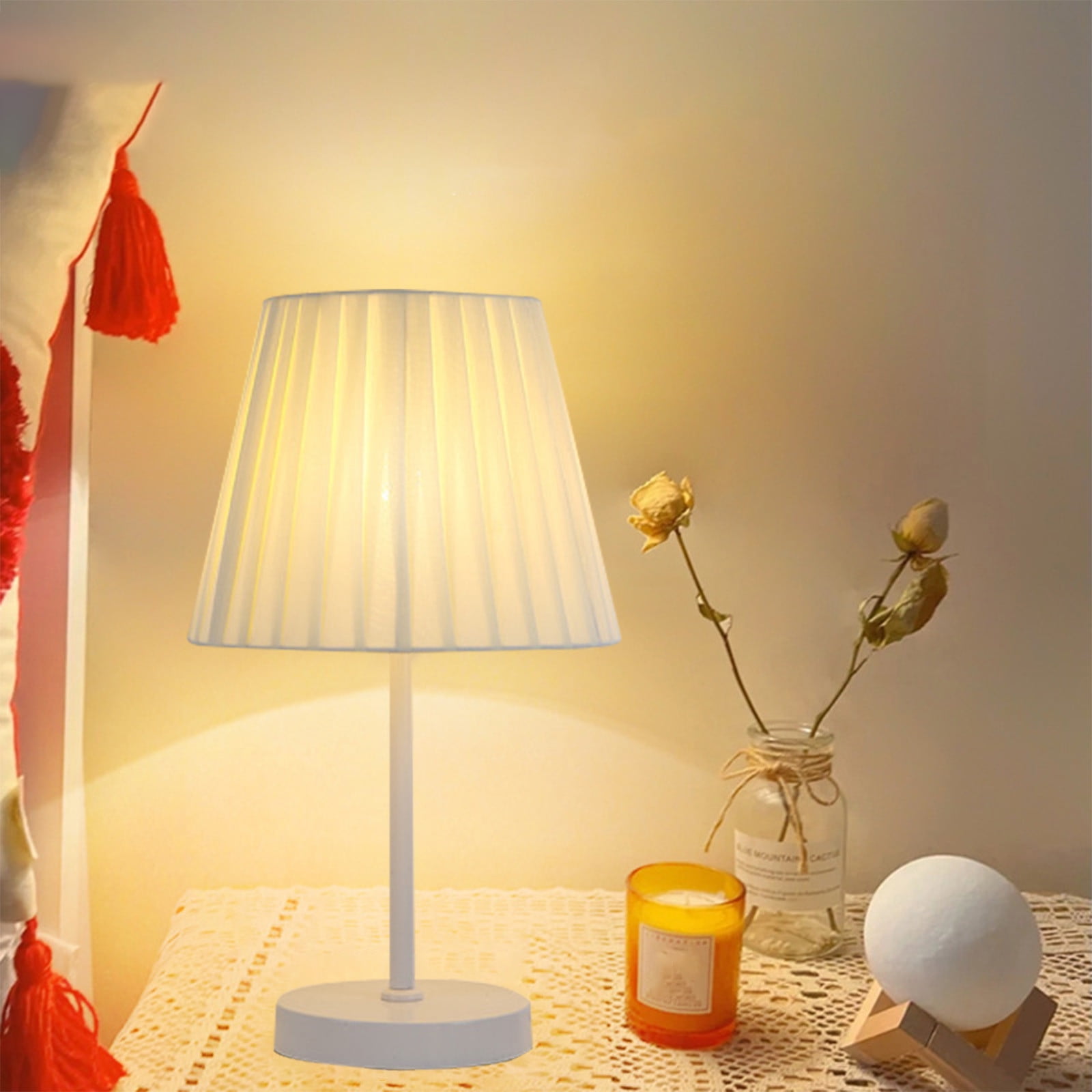 100Fens LED Table Lamp, Cordless Desk Lamp with 3 Level Brightness Touch Control, Mini Rechargeable Night Light for Living Room, Bedroom, Outdoor bar