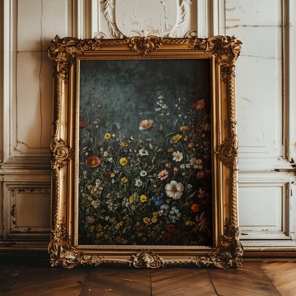 Flower Prints, Dark Academia Prints, Dark Botanical Prints, Moody Home Decor, Vintage Art Prints, Moody Wall Art, Flower Prints Wall Art