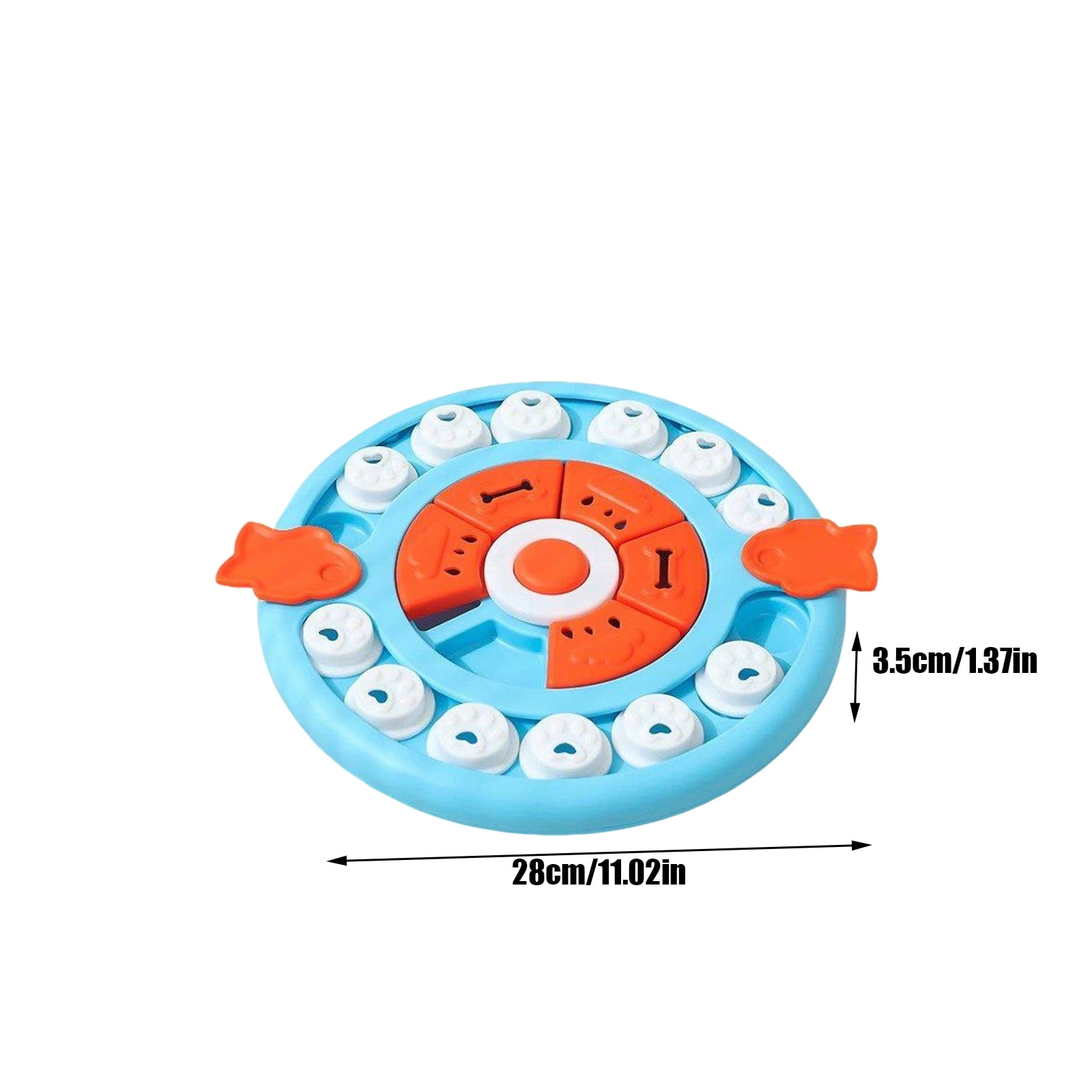 Pet Treat Dispenser Toy, Interactive Rotating Puzzle Feeder for Dogs and Cats, Foraging Sniffing Toy, Mentally Stimulating IQ Training Slow Feeder Base