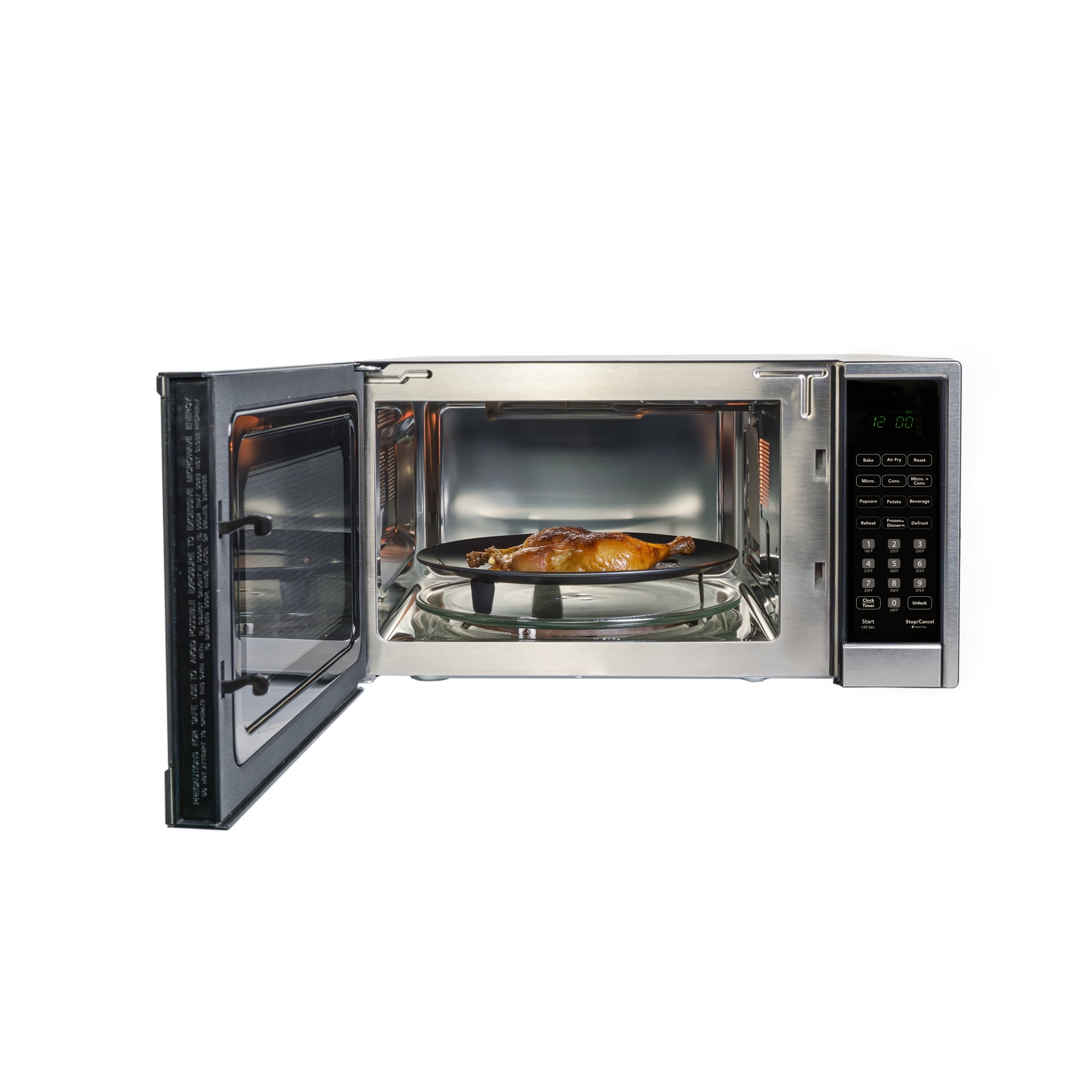 Danby 1.3 cu. ft. Multifunction Countertop Microwave with Air Fry in Stainless Steel (DBMW1361ABSS)