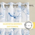 thumbnail image 6 of Blue Flower Kitchen Curtains Window Panels, Watercolor Floral Botanical Line Drawing Print Insulated Window Treatment Curtain, Grommet Curtains for Bedroom/Living Room/Bathroom, 2 Piece 52"Wx72"L, 6 of 8