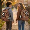 thumbnail image 3 of Chririnla Soccer Brick Wall Print Zaino per ragazze with Breathable Lightweight School Bag, Comfortable 17 Inch Multi-pocket Bookbag for Travel Elementary School Back to School, 3 of 10
