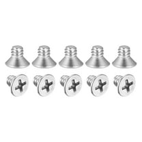 Uxcell 10#-24x5/16" Flat Head Machine Phillips Screws 304 Stainless Steel Polishing 50 Pack