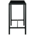 thumbnail image 3 of vidaXL Garden Bar Table Black 130x60x110 cm Poly Rattan and Glass, 3 of 6