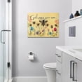 thumbnail image 2 of Farmhouse Bee Decor Wall Art Rustic Country God Says You Are Flower Pictures Wall Decor Canvas Painting Prints Artwork Home Decorations Framed for Bathroom Kitchen Bedroom Living Room 16"x12", 2 of 6