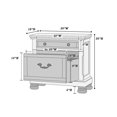 thumbnail image 2 of Rubber Wood Nightstand with 2 Drawers, Rustic Farmhouse Bed Side Table, Night Stand, Small Nightstand for Bedroom, Small Spaces, College Dorm, Kids’ Room, Living Room, Cherry, 2 of 7