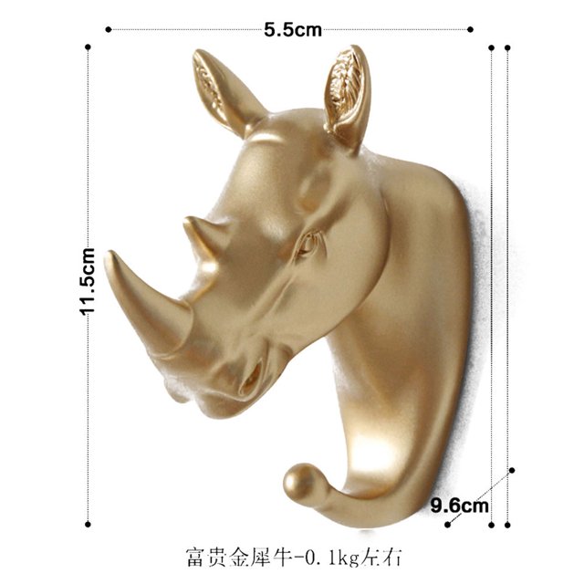 SAYOO Colgador de Ropa para casa, Gancho Decorativo con Forma de Cabeza de Animales en Oro/Negro/Blanco para Pasillo, Vestuario, Armario SAYOO casual