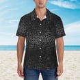thumbnail image 4 of Daiia Black And White Dotted Hawaiian Shirt for Men Gentle Cotton Regular Short Sleeve Casual-Medium, 4 of 9
