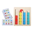 thumbnail image 4 of Juguetes de madera Montessori, clasificación de formas de Color, clasificación , tablero ocupado, rompecabezas de viaje, juego de rompecabezas 4 colores SM SunniMix Juguetes de madera Montessori, 4 of 8