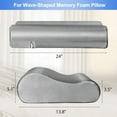 thumbnail image 3 of Satin Pillowcase for Contour Memory Foam Pillows, 24" x 14" x 5.1"/3.5" Cervical Pillow Case, Soft Pillow Cover for Sleeping Pillows (Grey), 3 of 8