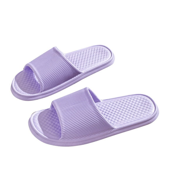 ShiShine Womens Ribbed Slide Slippers Non Slip Cushioned Lightweight Comfort Casual Indoor Outdoor Slippers