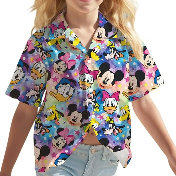 Disney Mickey Aloha Hawaiian Shirt, Friends Summer Vacation Tee