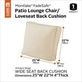 thumbnail image 2 of Classic Accessories 25 x 22 x 4 in. Patio Lounge Chair & Loveseat Back Cushion, Antique Beige, 2 of 14