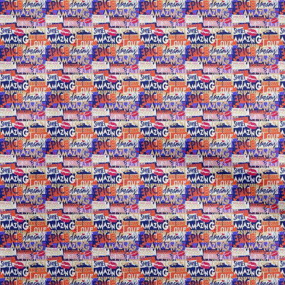 oneOone Polyester Spandex Light Beige Fabric Text Quilting Supplies Print Sewing Fabric By The Yard 56 Inch Wide