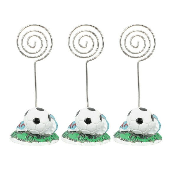 MLINS Football Theme Place Card Stand Photo Clip Holder for Table Cards and Memo Notes 3 Pieces