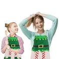 thumbnail image 3 of Parent Children the Family Kitchen Christmas Print Linen Family Aprons 2PC, 3 of 4