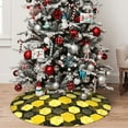 thumbnail image 5 of Yiaed Geometric Pattern with Bee Print Christmas Tree Skirt , Tree SkirtsTree Mat for Christmas Winter Holiday Indoor Decorations-36", 5 of 7
