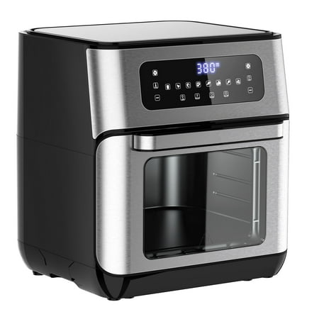 

10QT Air Fryer Oven Family Rotisserie Oven Electric Air Fryer Toaster Oven LED Digital Touchscreen 8-in-1 Presets for Baking