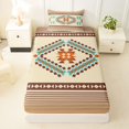 thumbnail image 3 of jejeloiu Aztec Tribal Twin Sheets,Geometric Pattern Bedding For Boys,Beige Brown,3pcs,1 Fitted Sheet and 1 Pillowcase, 3 of 6
