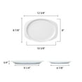 thumbnail image 2 of Excellante Nustone White Melamine Dinnerware Collection 12.5 inch x 9 inch, Rectangular Platter, Comes in Dozen, 2 of 2