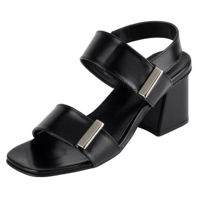 Sandalia con tacón Classy en Piel vegana – Negro