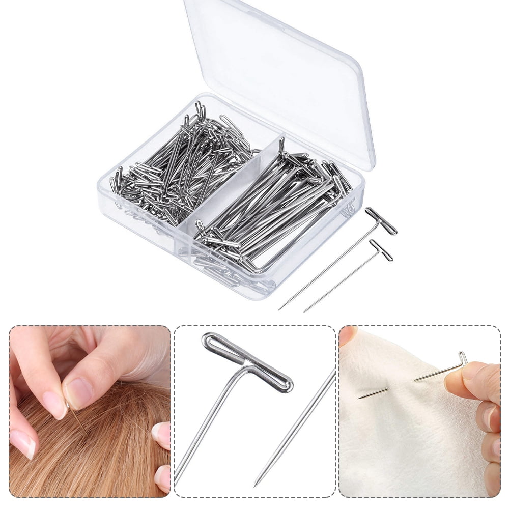 150pcs Metal T Shaped Pin Wig Fixation Pin Mannequin Head Wig