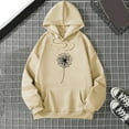 thumbnail image 2 of Bibifish Women Graphic Hoodies Casual Autumn Long Sleeve Pullover Tops Dandelion Print Stylish Hooded Sweatshirts For Daily Wear, 2 of 8