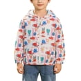 thumbnail image 2 of Edvintorg Kids Jacket Long Sleeve Cute Cartoons Windproof Hooded Coat with Zipper Spring Fall Lightweight Windbreaker Outerwear, 2 of 9