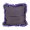 thumbnail image 2 of Fennco Styles Genuine Mongolian Lamb Fur Down Filled Decorative Throw Pillow, Many Colors (16-inch Square, Ultra Violet), 2 of 2