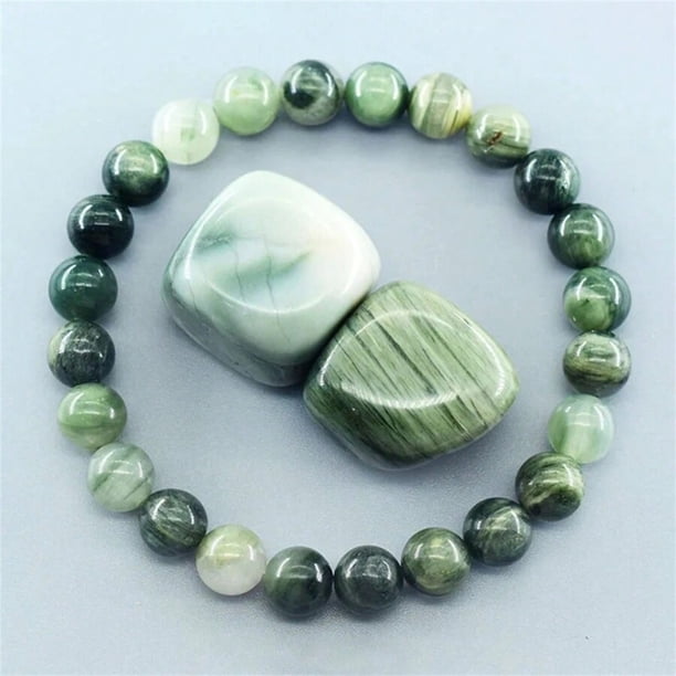 Pulsera de piedra estilo vacacional, hecha a mano, elástica y con cuentas, para hombre y mujer, bisutería informal.